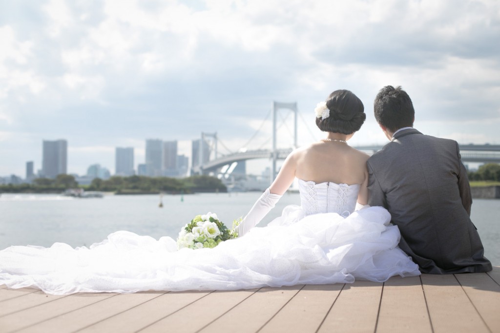 海の見えるロケーション『お台場海浜公園』でフォトウェディング | フォトウェディング・前撮りならONESTYLE